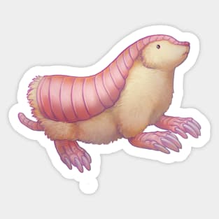 Pink Fairy Armadillo Sticker